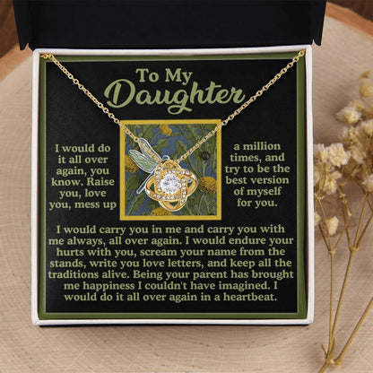 Gift for Daughter - All Over Again - Love Knot Pendant Necklace - Mallard Moon Gift Shop
