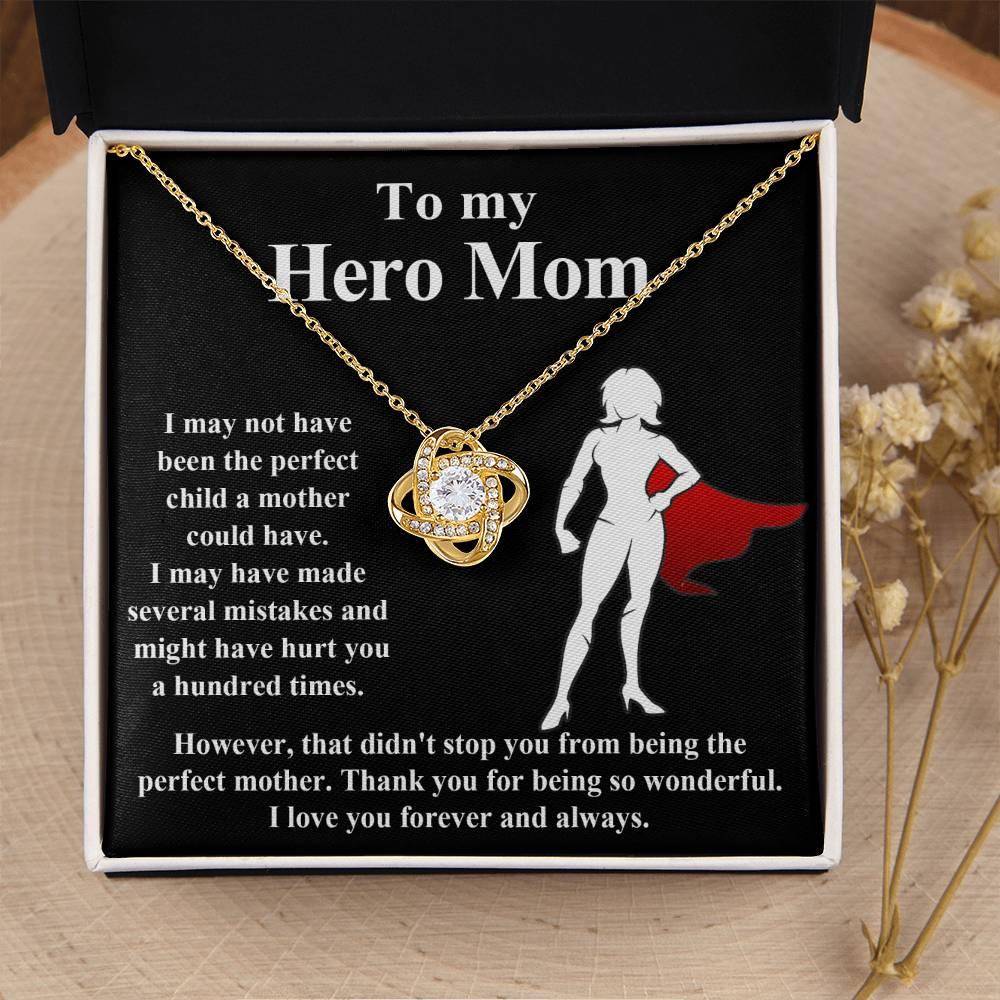Mom-The Perfect Mother To My Mom - Love Knot Necklace - Mallard Moon Gift Shop