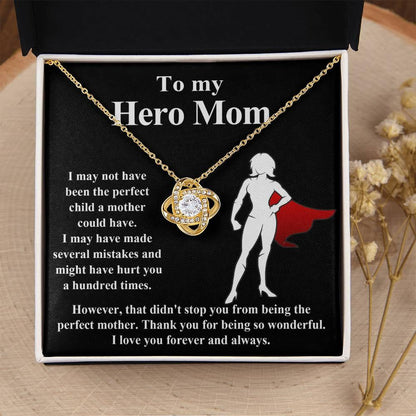 Mom-The Perfect Mother To My Mom - Love Knot Necklace - Mallard Moon Gift Shop
