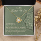 Mother-In-Law Gift - I Feel Lucky to Have A Strong Woman in My Life Love Knot Necklace