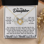 Gift for Daughter - My Wish For You - Love Knot Pendant Necklace