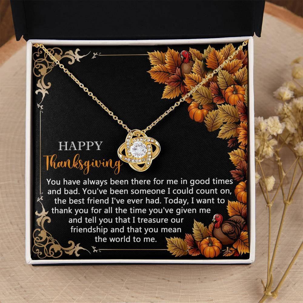 Thanksgiving Gift for Her – “Count On You” Necklace with Heartfelt Message Card | Friendship Appreciation Jewelry Gift