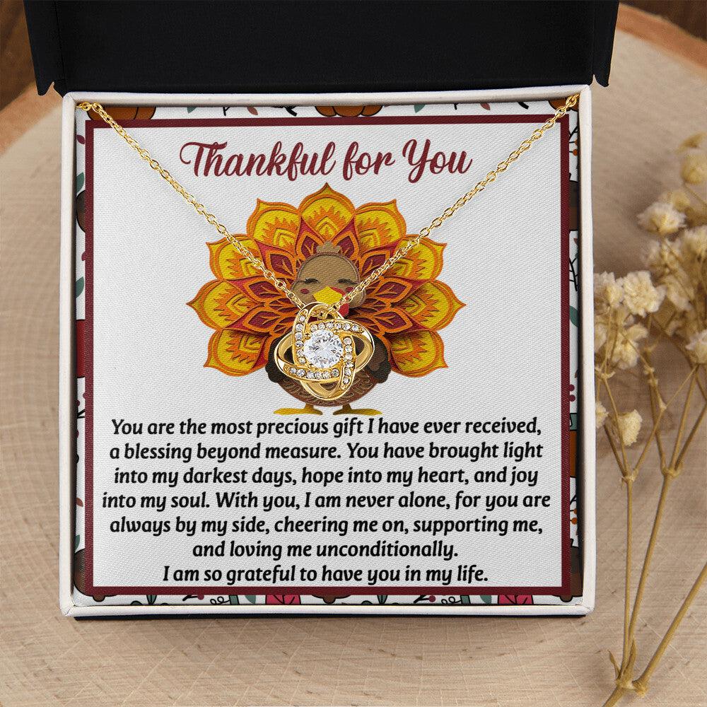 Gift for Thanksgiving - Into My Heart - Love Knot Pendant Necklace - Mallard Moon Gift Shop