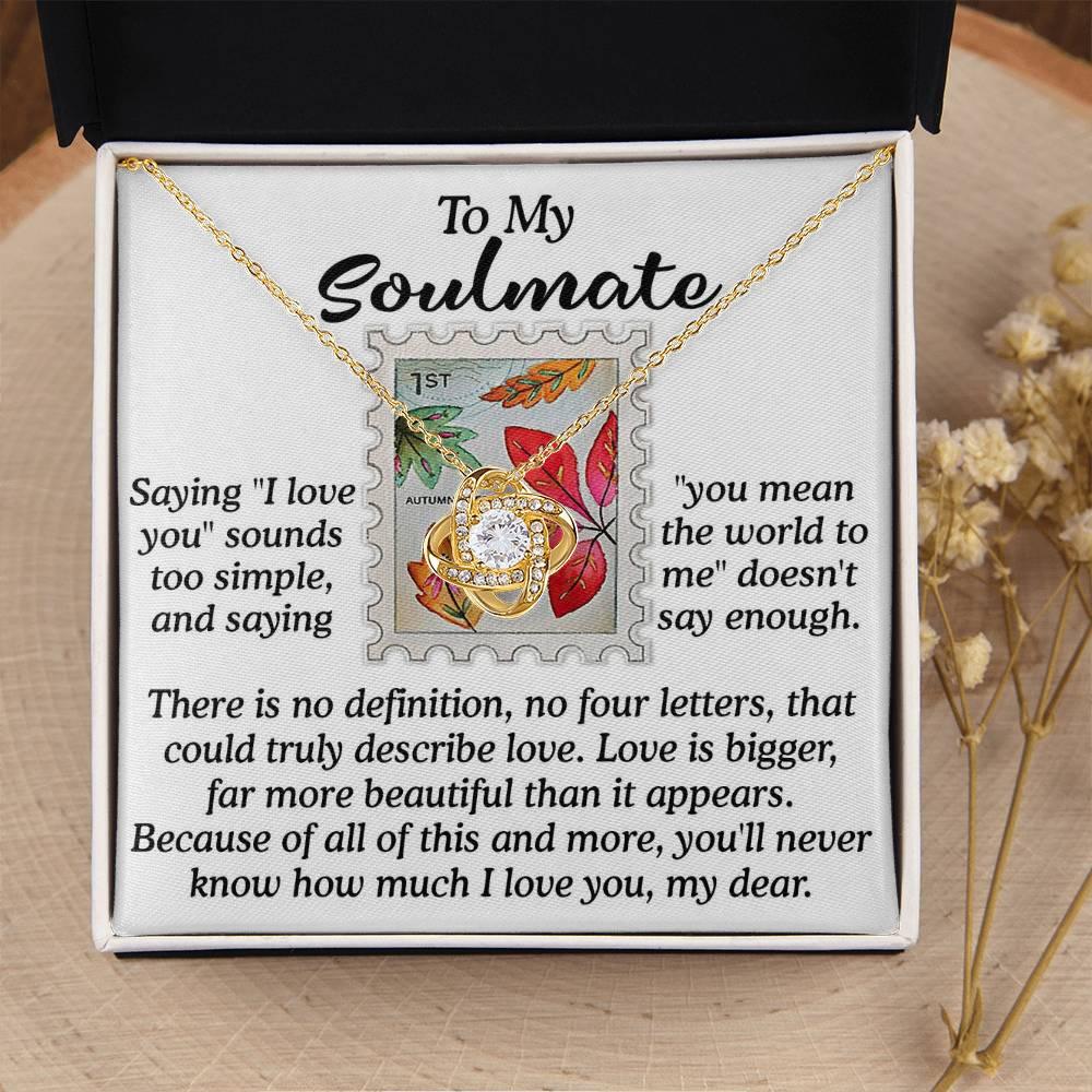 Gift for Soulmate - Far More Beautiful - Love Knot Pendant Necklace - Mallard Moon Gift Shop