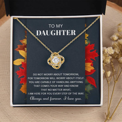 Daughter - Comes Your Way - Love Knot Pendant Necklace - Mallard Moon Gift Shop