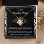 Bride Wedding Day Gift - My True Love - Love Knot Pendant Necklace