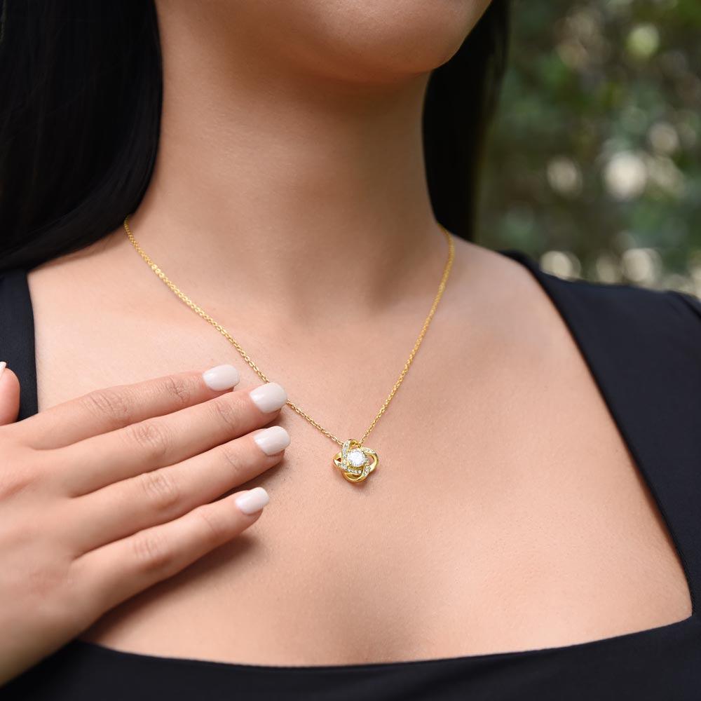 Gift for Granddaughter - Memorable Parts Daughter - Love Knot Pendant Necklace - Mallard Moon Gift Shop