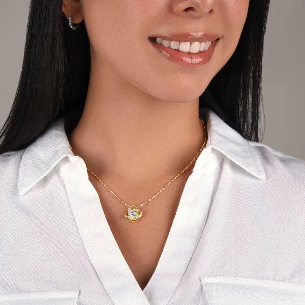 Gift for Mom - My Guiding Light - Love Knot Necklace