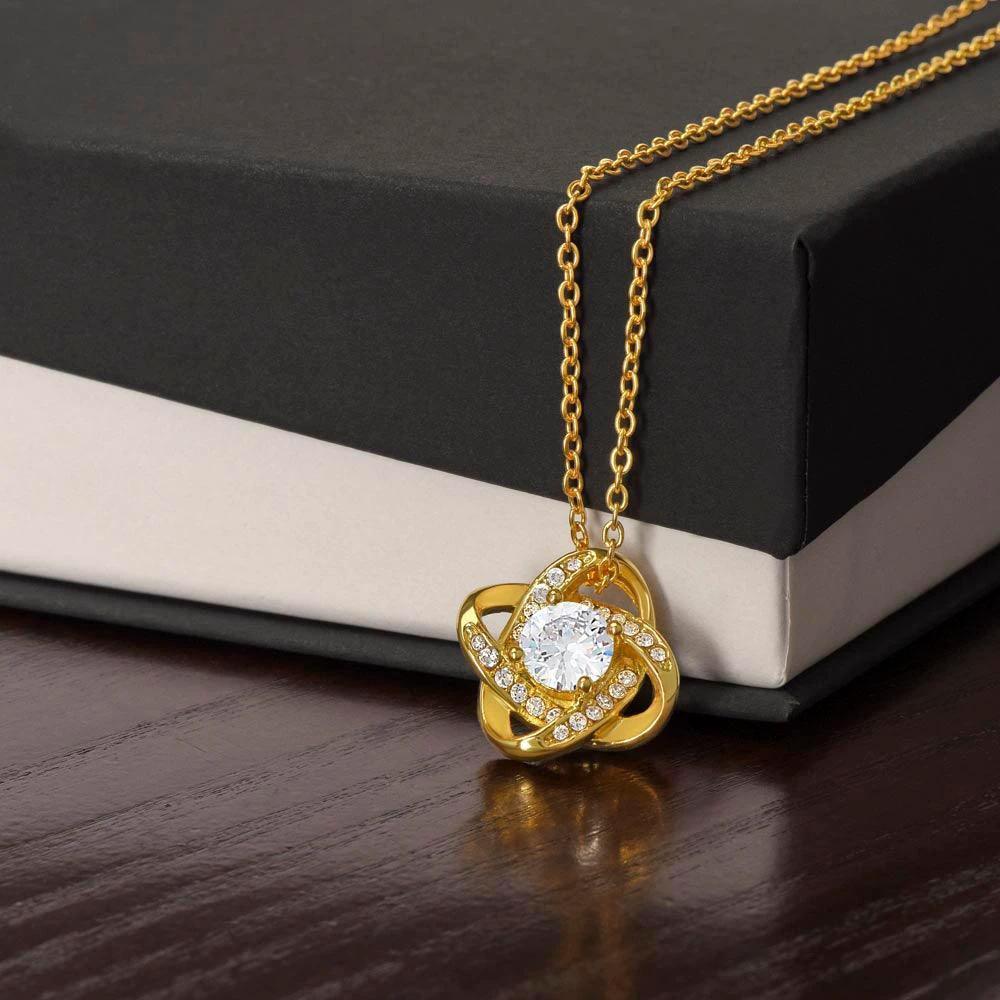 Gift for Soulmate - Love You Longer - Love Knot Pendant Necklace