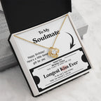 Soulmate Birthday Love Knot Necklace – Longest Kiss Ever Message Card | Romantic Gift for Wife or Girlfriend