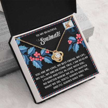 Gift for Soulmate - Fell In Love - Love Knot Pendant Necklace - Mallard Moon Gift Shop