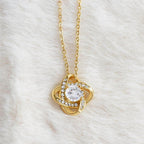 Soulmate Love Knot Necklace – “Forever & Always” Letter-Inspired Romantic Gift for Her