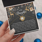 Gift for Daughter - Amazing Things - Love Knot Pendant Necklace Christmas Gifts