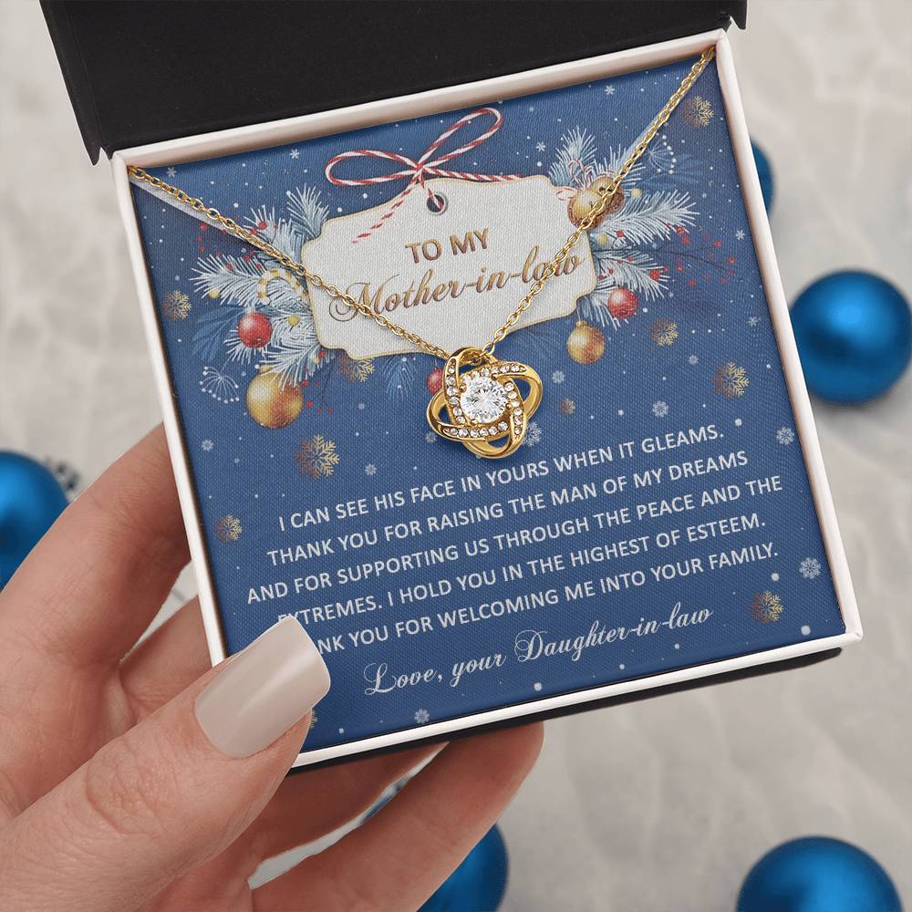 Gift for Mother-in-law - I Hold You - Love Knot Pendant Necklace - Mallard Moon Gift Shop