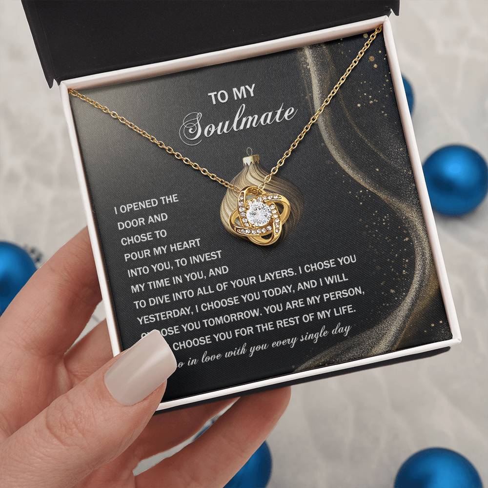 Gift for Soulmate - Into You - Love Knot Pendant Necklace - Mallard Moon Gift Shop