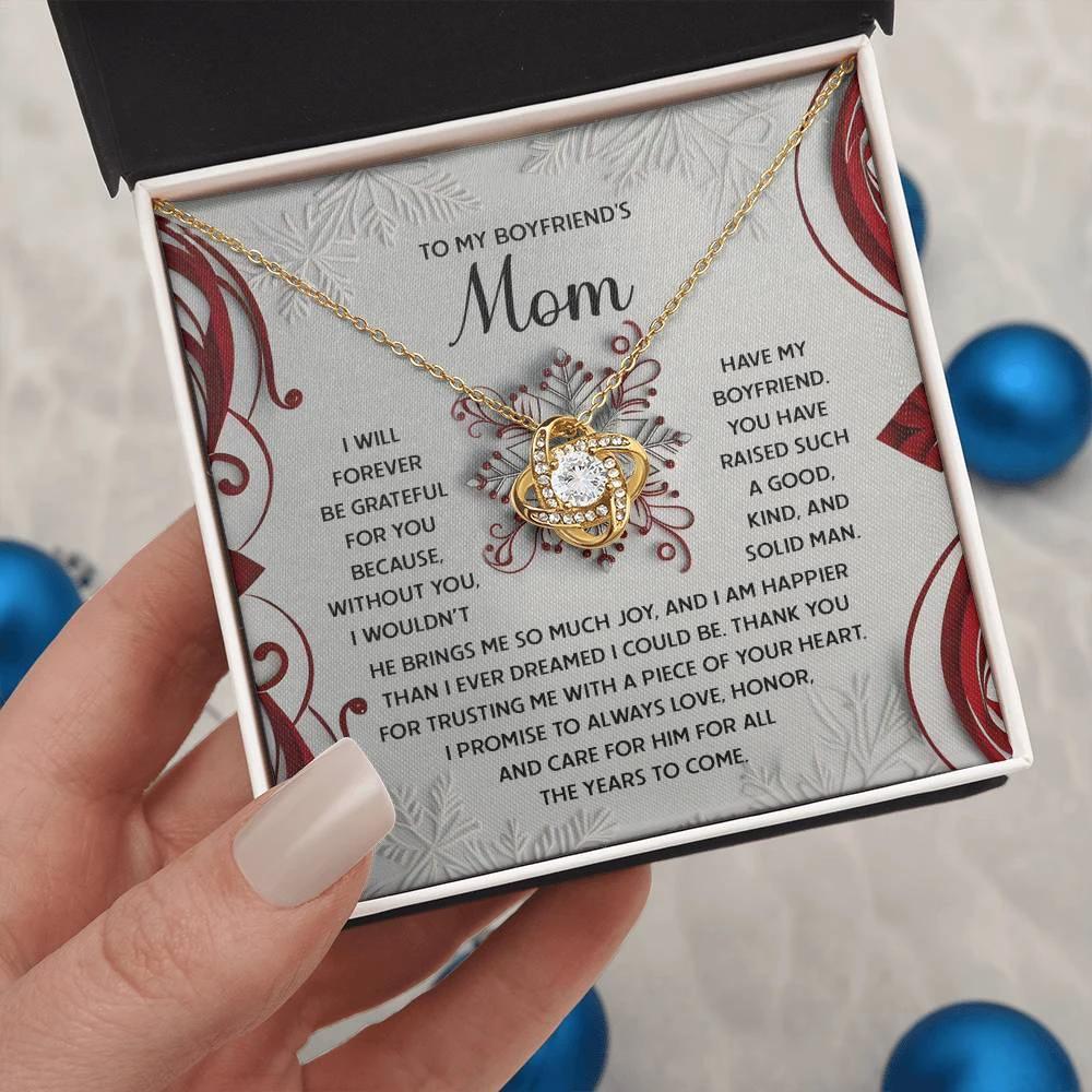 Gift for Boyfriend's Mom - I Could Be - Love Knot Pendant Necklace