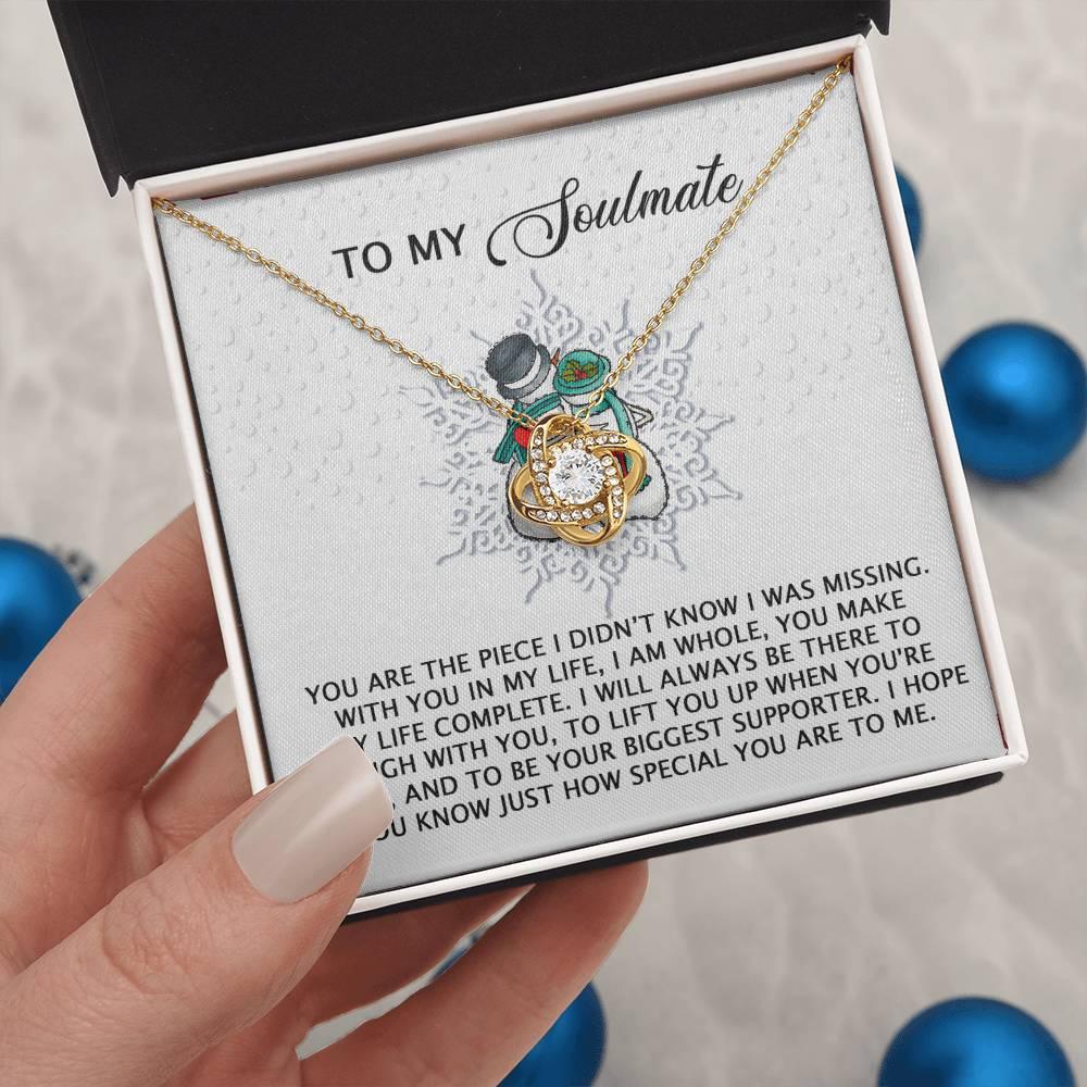 Gift for Soulmate - Laugh With You - Love Knot Pendant Necklace - Mallard Moon Gift Shop