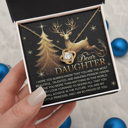 Gift for Daughter - In This World - Love Knot Pendant Necklace - Mallard Moon Gift Shop