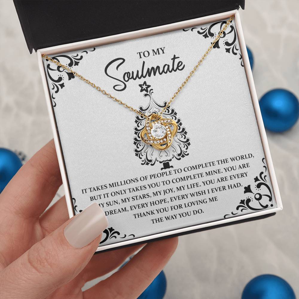 Gift for Soulmate - My Sun, Stars and Joy - Love Knot Pendant Necklace - Mallard Moon Gift Shop