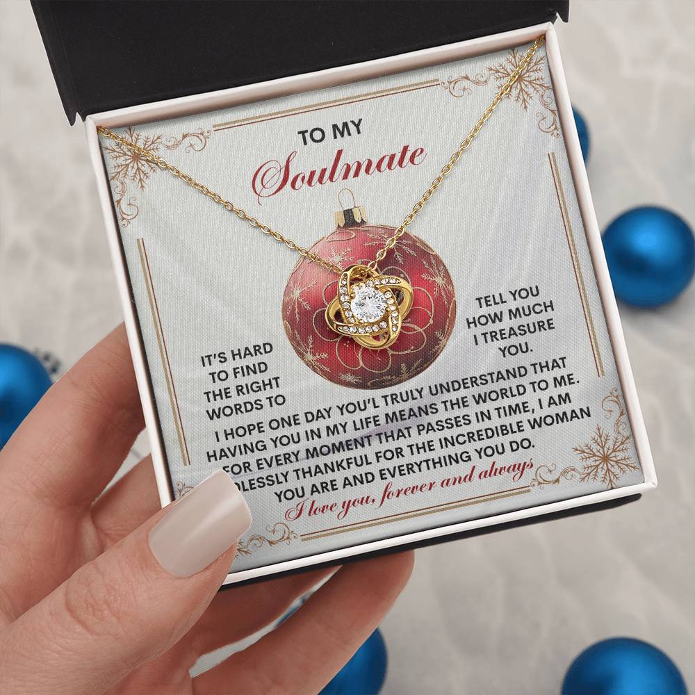 Gift for Soulmate - Incredible Woman - Love Knot Pendant Necklace - Mallard Moon Gift Shop