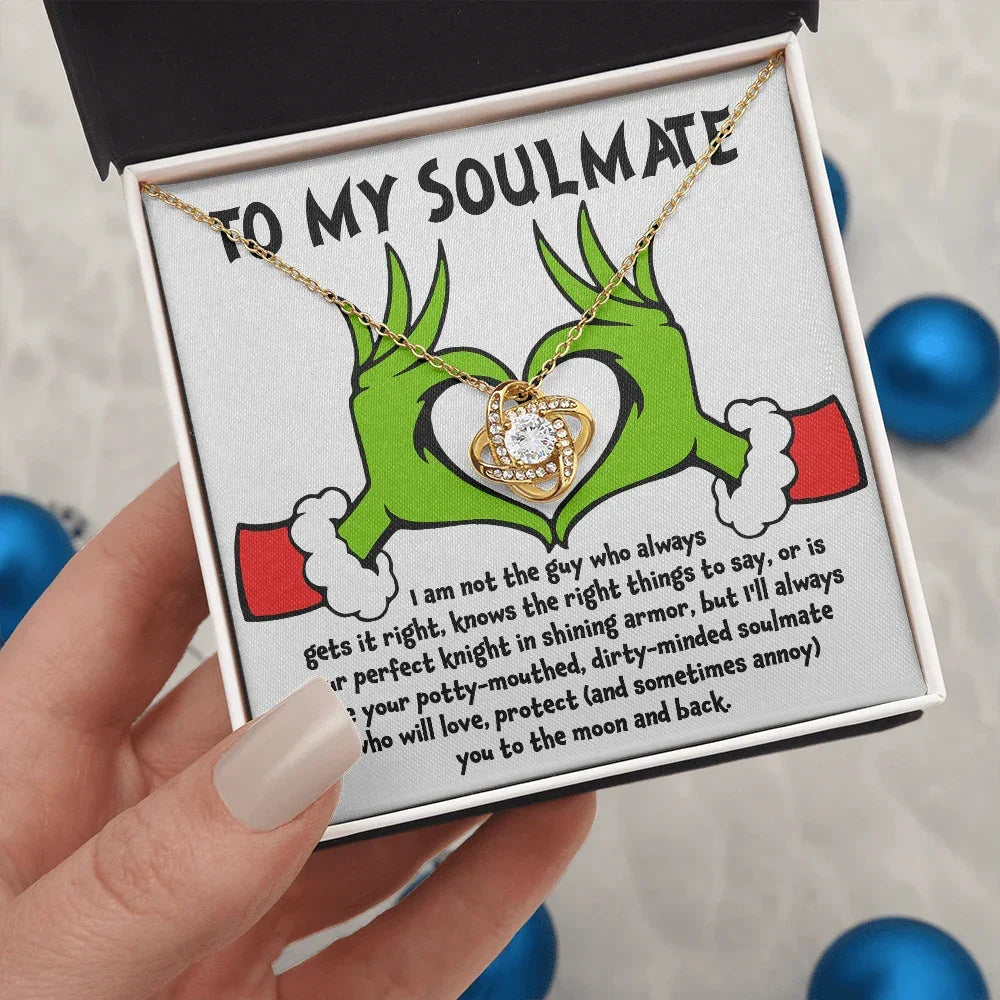 Gift for Soulmate - Knight in Shining Armor - Love Knot Necklace