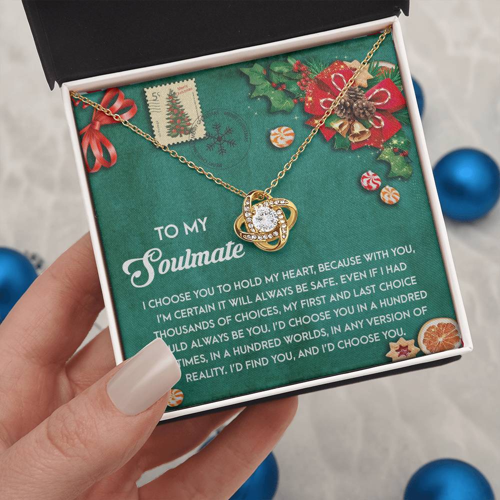 Gift for Soulmate - Be Safe - Love Knot Pendant Necklace - Mallard Moon Gift Shop