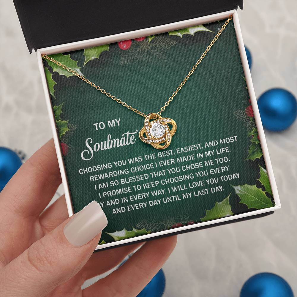 Gift for Soulmate - Chose Me Too - Love Knot Pendant Necklace - Mallard Moon Gift Shop