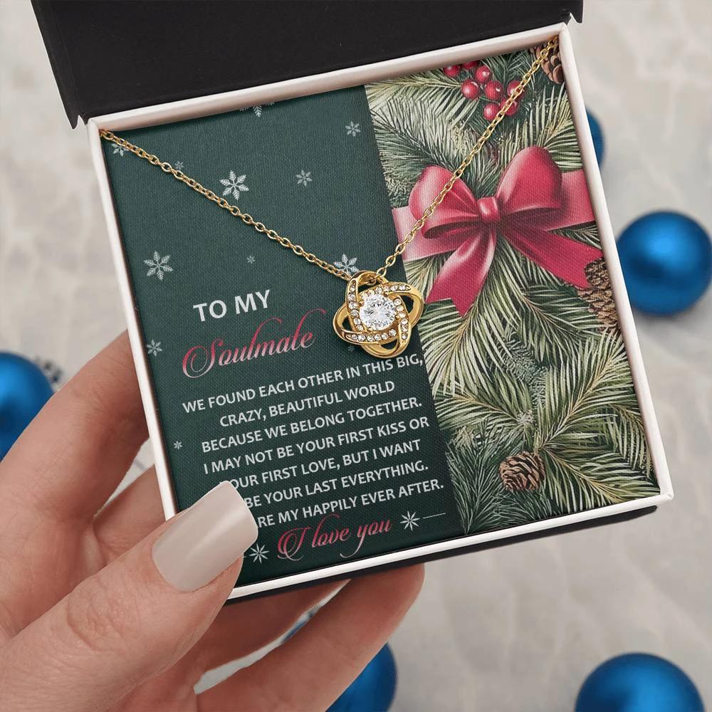 Gift for Soulmate - Beautiful World - Love Knot Pendant Necklace