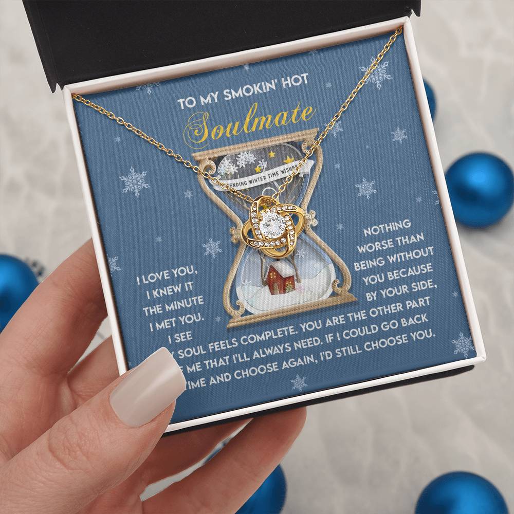 Gift for Soulmate - Feels Complete - Love Knot Pendant Necklace - Mallard Moon Gift Shop