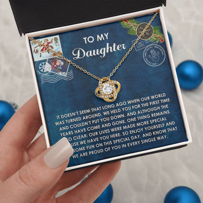 Gift for Daughter - Have You Here - Love Knot Pendant Necklace - Mallard Moon Gift Shop