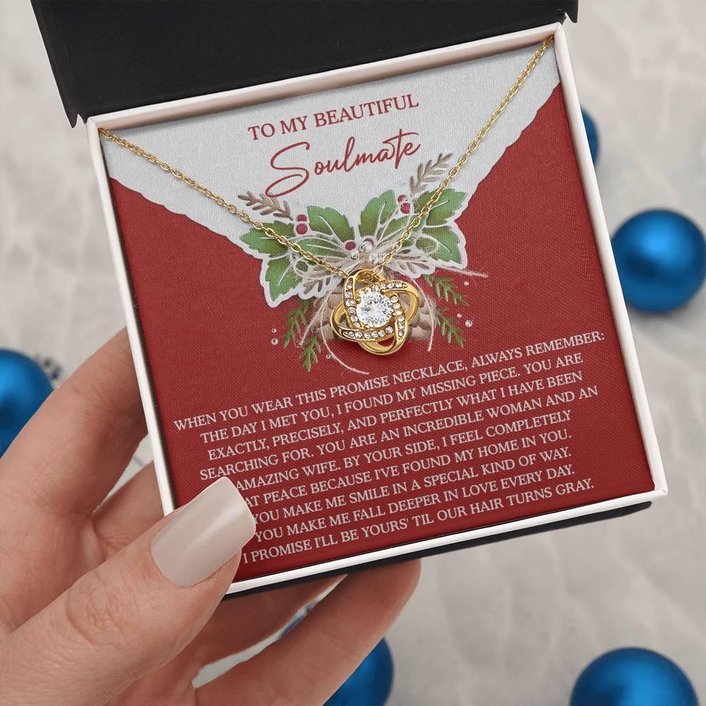 Gift for Soulmate - At Peace - Love Knot Pendant Necklace - Mallard Moon Gift Shop