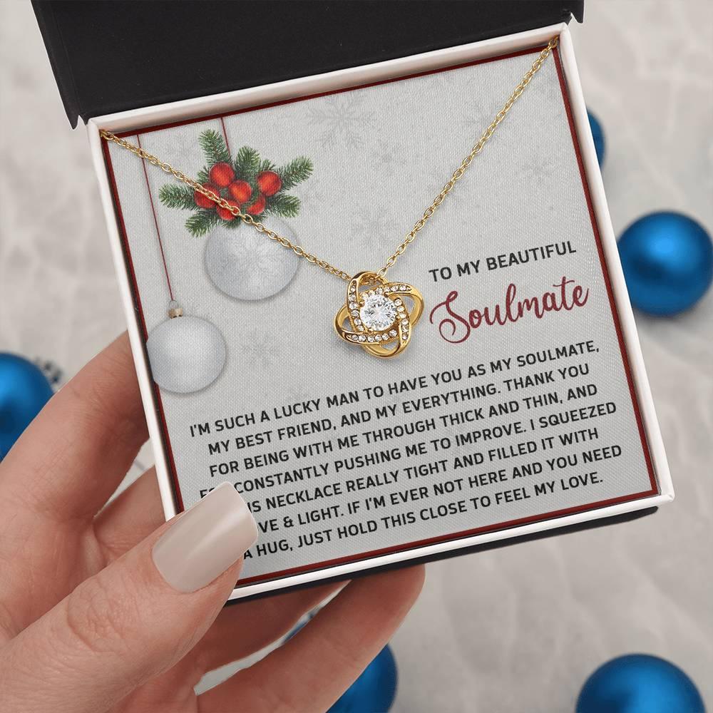 Gift for Soulmate - Feel My Love - Love Knot Pendant Necklace - Mallard Moon Gift Shop