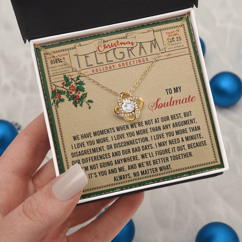 Gift for Soulmate - Better Together - Love Knot Pendant Necklace - Mallard Moon Gift Shop