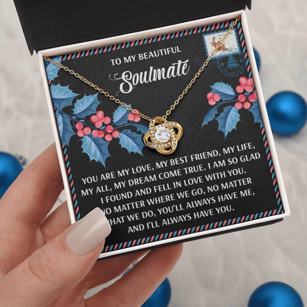 Gift for Soulmate - Fell In Love - Love Knot Pendant Necklace - Mallard Moon Gift Shop