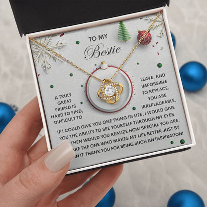 Gift for Bestie - The One - Love Knot Pendant Necklace - Mallard Moon Gift Shop