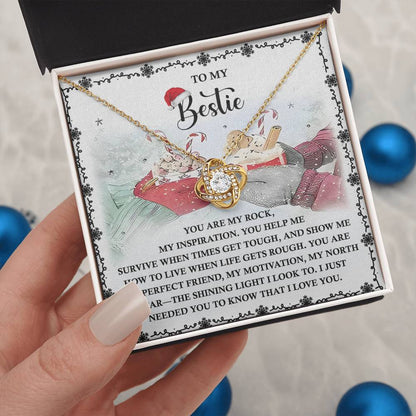 Gift for Bestie - My North Star - Love Knot Pendant Necklace - Mallard Moon Gift Shop