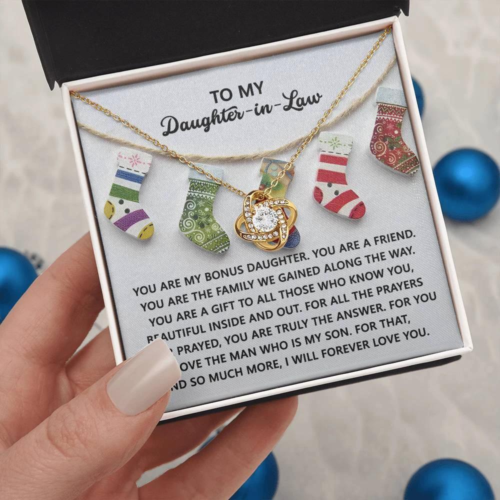 Gift for Daughter-in-Law - A Gift - Love Knot Pendant Necklace