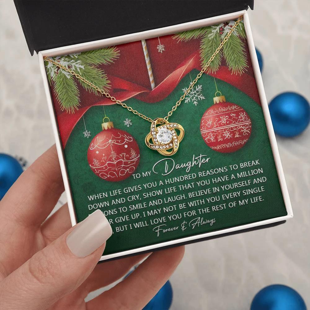 Gift for Daughter - Million Reasons - Love Knot Pendant Necklace