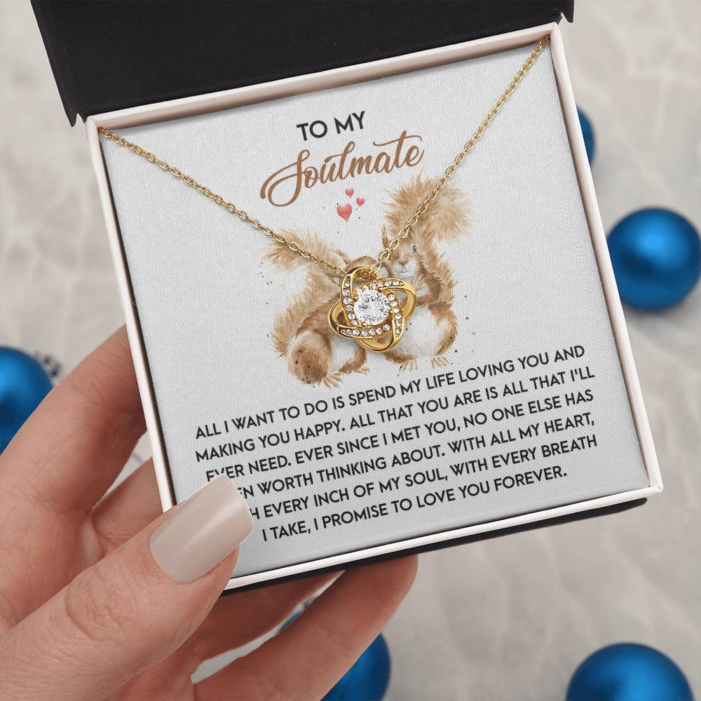 Gift for Soulmate - Making You Happy - Love Knot Pendant Necklace - Mallard Moon Gift Shop