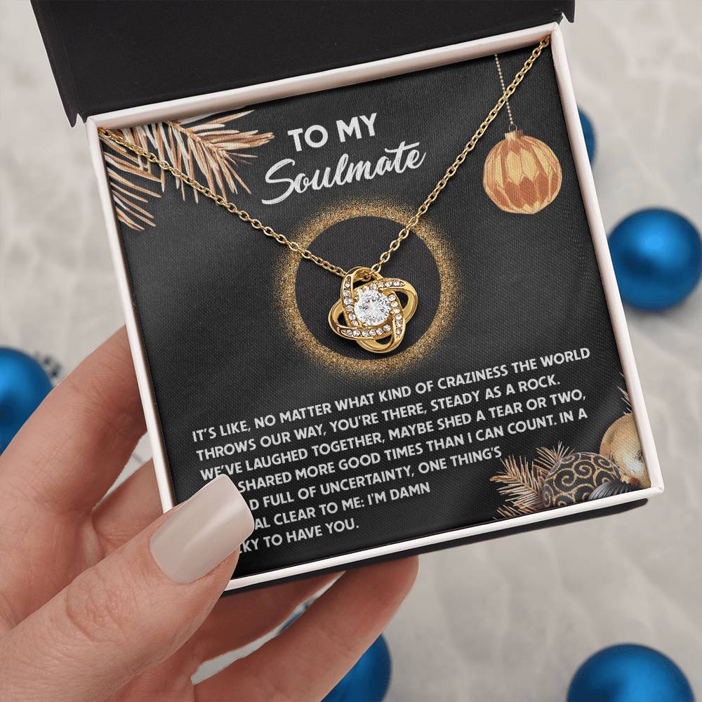 Gift for Soulmate - I Can Count - Love Knot Pendant Necklace - Mallard Moon Gift Shop