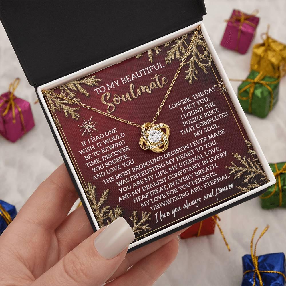 Gift for Soulmate - Rewind Time - Love Knot Pendant Necklace - Mallard Moon Gift Shop