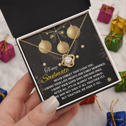 Gift for Soulmate - Have It All - Love Knot Pendant Necklace - Mallard Moon Gift Shop