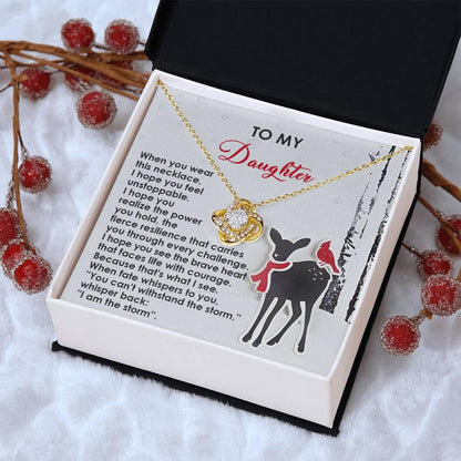 Gift for Daughter - Every Challenge - Love Knot Pendant Necklace - Mallard Moon Gift Shop