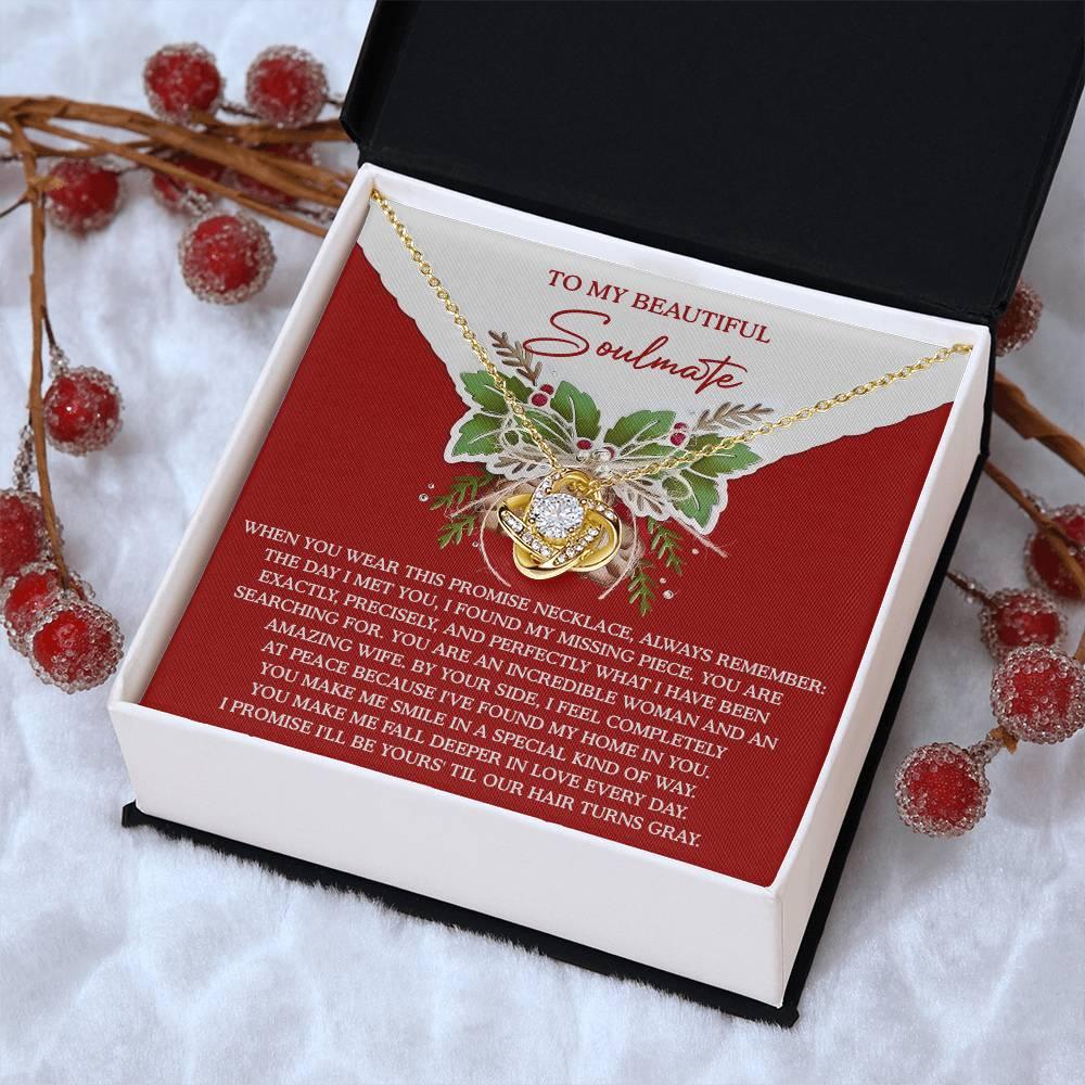 Gift for Soulmate - At Peace - Love Knot Pendant Necklace - Mallard Moon Gift Shop