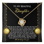Gift for Daughter - Deep Waters - Love Knot Pendant Necklace