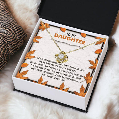 Daughter - My Greatest Blessing - Love Knot Pendant Necklace - Mallard Moon Gift Shop