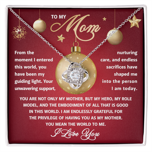 Gift for Mom - My Guiding Light - Love Knot Necklace - Mallard Moon Gift Shop