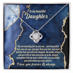 Daughter Gift - As You Are - Love Knot Pendant Necklace