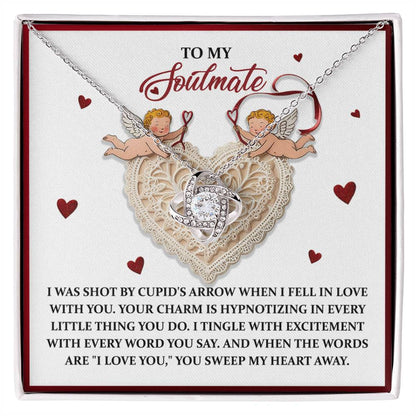 Gift for Soulmate - Sweep My Heart - Love Knot Pendant Necklace - Mallard Moon Gift Shop