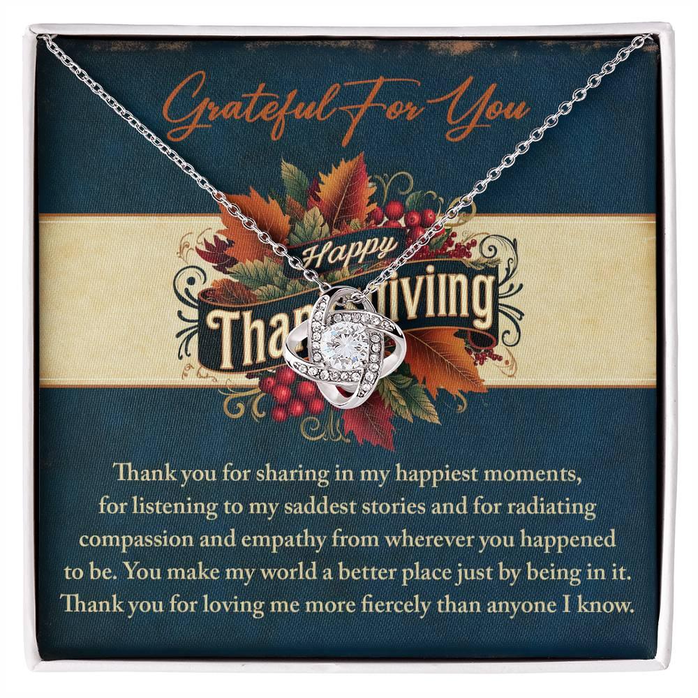 Gift for Thanksgiving - Happiest Moments - Love Knot Pendant Necklace - Mallard Moon Gift Shop